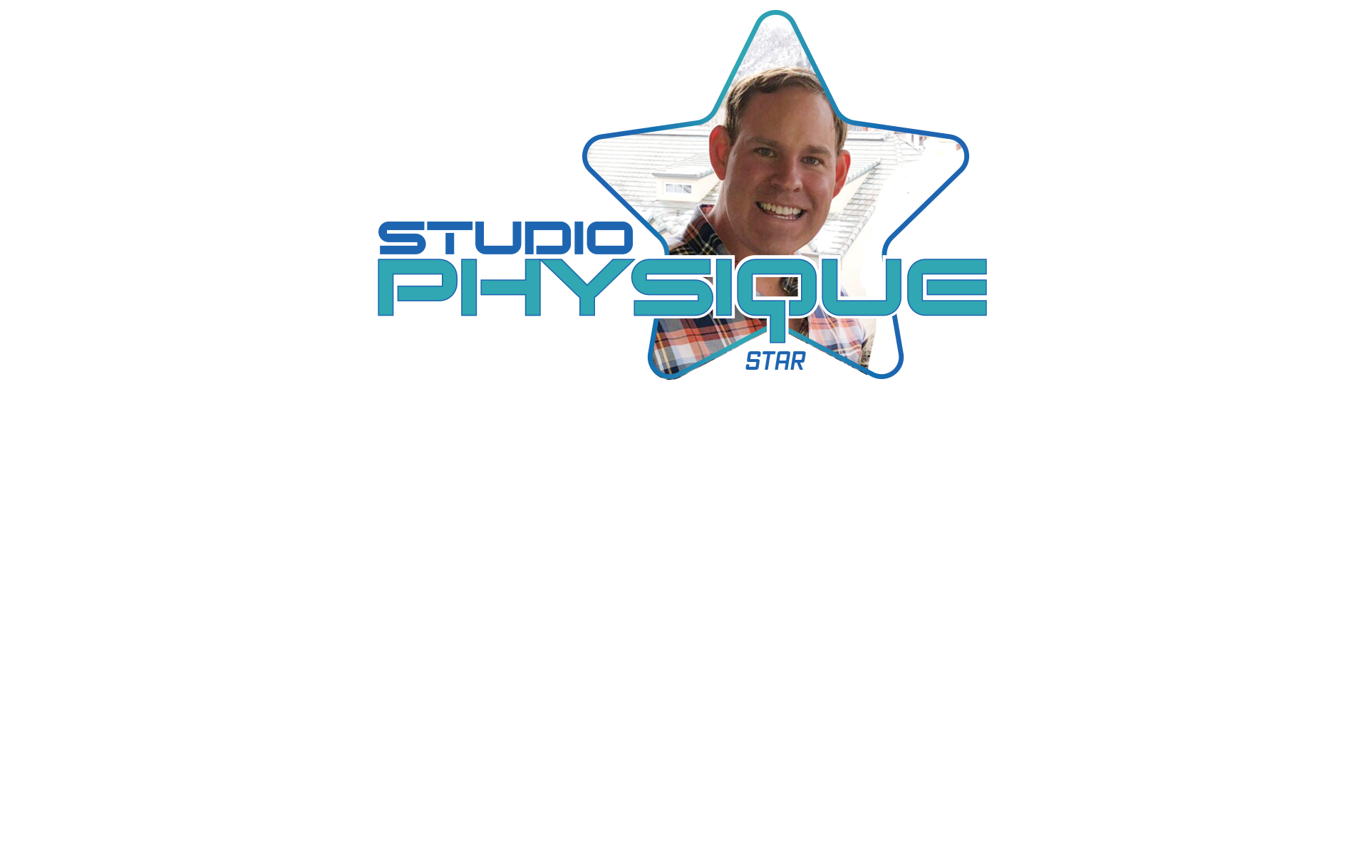 picture of brian in a star with studio physique logo over the top